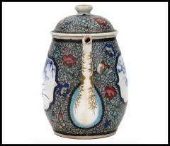 Antique Meiji Japanese Cloisonne Enamel on Porcelain Cloisonne Teapot Totai - 3902913