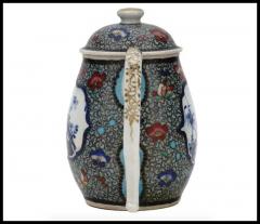 Antique Meiji Japanese Cloisonne Enamel on Porcelain Cloisonne Teapot Totai - 3902976