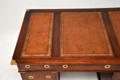 Antique Military Campaign Style Pedestal Desk - 3264022