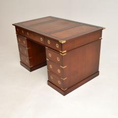 Antique Military Campaign Style Pedestal Desk - 3264024