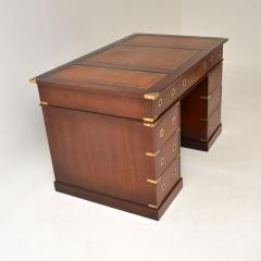 Antique Military Campaign Style Pedestal Desk - 3264026