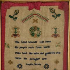 Antique Miniature Sampler circa 1800 by Sophia Honey - 3405160