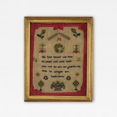 Antique Miniature Sampler circa 1800 by Sophia Honey - 3406631