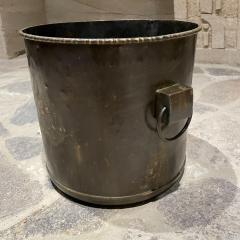 Antique Modern Chinese Decorative Bucket in Bronze Side Ring Handles - 2553769