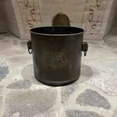 Antique Modern Chinese Decorative Bucket in Bronze Side Ring Handles - 2553770