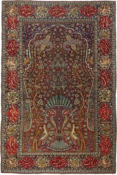 Antique Mohtasham Kashan Rug 4 6 x 6 10  - 4405354