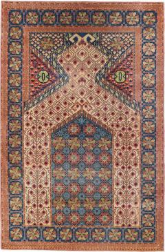 Antique Mohtasham Kashan Rug 4 7 x 7 0  - 4406155