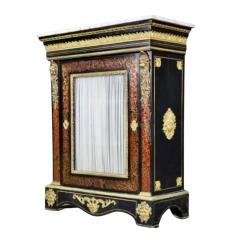 Antique Napoleon III Gilt Bronze Boulle Marble Top Cabinet - 3561289