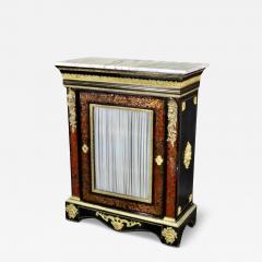 Antique Napoleon III Gilt Bronze Boulle Marble Top Cabinet - 3562779