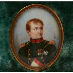 Antique Napoleon Portrait Miniature Painting by Nicholas Jacques - 2869884