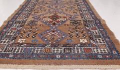 Antique Narrow and Long Diamond Medallions Motifs Persian Hamadan Wool Runner - 2446917