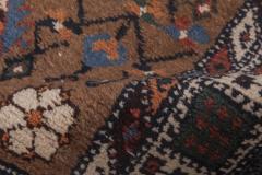 Antique Narrow and Long Diamond Medallions Motifs Persian Hamadan Wool Runner - 2446918