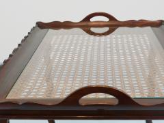 Antique Neo Baroque Italian Barley Twist Bar Cart Serving Trolley Italy 1920s - 4577016
