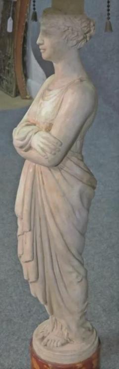 Antique Neoclassical Figural Marble Lamp W Tole Bouillotte Shade - 2379379