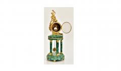 Antique Neoclassical Louis XVI Gilt Bronze Malachite Mantel Clock - 4313132