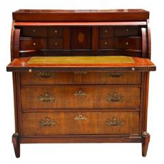 Antique Neoclassical Mahogany Cylinder Roll Top Desk - 4215818