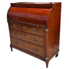 Antique Neoclassical Mahogany Cylinder Roll Top Desk - 4215819