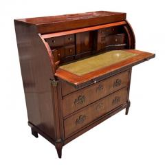 Antique Neoclassical Mahogany Cylinder Roll Top Desk - 4215820