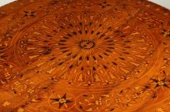 Antique Neoclassical Marquetry Inlaid Walnut Low Cocktail Coffee Table - 3462302