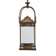 Antique Neoclassical style brass hall lantern - 2863191