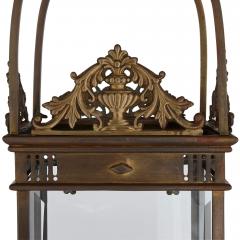 Antique Neoclassical style brass hall lantern - 2863194