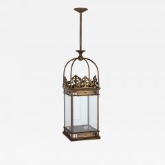 Antique Neoclassical style brass hall lantern - 2868131
