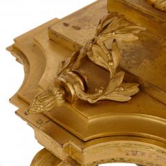 Antique Neoclassical style gilt bronze mantel clock - 4096101