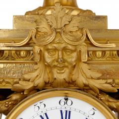 Antique Neoclassical style gilt bronze mantel clock - 4096102