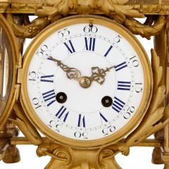 Antique Neoclassical style gilt bronze mantel clock - 4096104