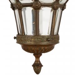 Antique Neoclassical style glass and gilt bronze lantern - 4683429