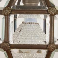 Antique Neoclassical style glass and gilt bronze lantern - 4683430