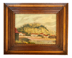 Antique Nottingham Castle Oil Painting C 1840 by A Gerard - 1963108