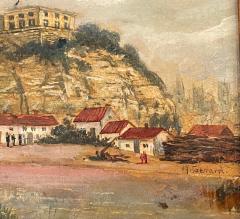 Antique Nottingham Castle Oil Painting C 1840 by A Gerard - 1963218