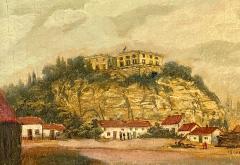 Antique Nottingham Castle Oil Painting C 1840 by A Gerard - 1963221