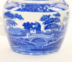 Antique Oversized English Blue and White Porcelain Tea Coffee Pot - 4797022