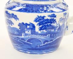 Antique Oversized English Blue and White Porcelain Tea Coffee Pot - 4797028