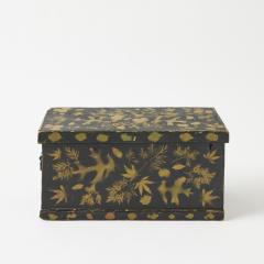 Antique Painted Chest in Leaf Design American Early 20th century - 4691039
