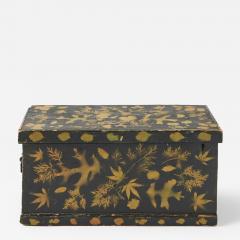 Antique Painted Chest in Leaf Design American Early 20th century - 4691040