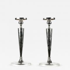 Antique Pair English Sterling Silver Candlesticks - 298731