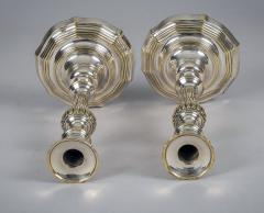 Antique Pair French 18th Century Silver Plate Candlesticks - 4307632