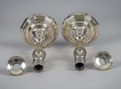 Antique Pair French 18th Century Silver Plate Candlesticks - 4307633