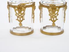 Antique Pair French Gilt Bronze Mounted Baccarat Glass Vanity Perfume Bottle - 4795266