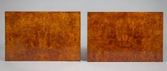 Antique Pair Neoclassical Burl Walnut Side Tables - 3938760