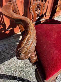 Antique Pair of Finely Carved Mahogany Chippendale Armchairs - 4511343