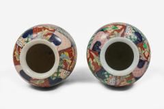 Antique Pair of Imari Open Vases - 4554786