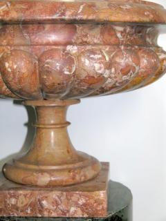 Antique Pair of Italian Breccia Corallina Marble Urns - 448854