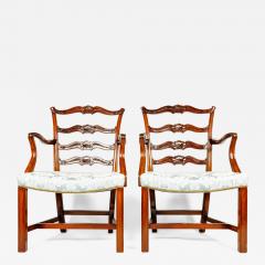 Antique Pair of Ribbon Back Chairs - 403944