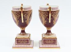 Antique Pair of Royal Vienna Porcelain Decorative Pieces Urns  - 946497