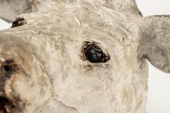 Antique Papier M ch Cow Head - 3391541
