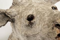 Antique Papier M ch Cow Head - 3391546